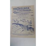 FOOTBALL, Chelsea home programme, v Sunderland, 19th Jan 1935, signs of previous binding (piece