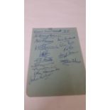 RUGBY UNION, signed album page, Rees Stephens XV 1948, 14 signatures inc. Holmes, Black, John,