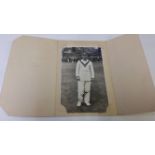 CRICKET, signed original photo by Jack Hobbs, full-length, by Board of Buxton, with letter of