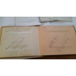 THEATRE, autograph album, 1920 onwards, inc. Randolph Churchill, Robertson Hare, Wilfred Bentley,