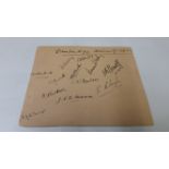 CRICKET, signed album page by Cambridge University 1924, 12 signatures inc. Bennett, Crawley,