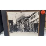 CRICKET, original group photo of South Africans at a Civic Reception in Queensland, 1931, 12.5 x