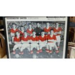 FOOTBALL, Manchester United team photo, March 1957, issued by Manchester Evening News, names to