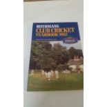 CRICKET, softback edition of Rothmans Club Cricket Yearbook 1982, 1st year of issue, EX