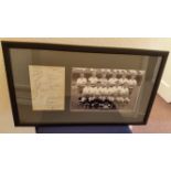 FOOTBALL, signed hotel notepaper by 1957 England, seventeen signatures (in ink) inc. Wood, Taylor,