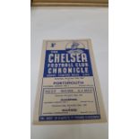 FOOTBALL, programme, Chelsea v Portsmouth 13th Dec 1947, VG