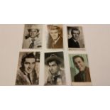 ENTERTAINMENT, signed postcards, actors, Howard Keel, Bonar Colleano, Steve Cochran, Michael