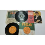 POP MUSIC, 45rpm records, inc. Elvis Presley (11), Edison Lighthouse, Partridge Family, Rod