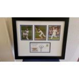 CRICKET, signed commemorative cover by Alec Stewart, for twin centuries during 1994 West Indies