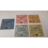 FOOTBALL, Tottenham Hotspur home tickets, 1962/3 ECWC, v Dukla Prague, Slovan Bratislava, OFK