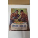 BOXING, Cassius Clay (Muhammad Ali) v Sonny Liston, CCTV selection, inc. programme (large stain to