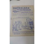 FOOTBALL, Chelsea home programme, v Sunderland, 13th Dec 1913, two pictures removed, G