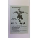 FOOTBALL, programme, Bishop Auckland v Bury, 16th Nov 1957, FAC, EX