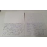 RUGBY UNION, signed blank fold-over cards, 1991, Wales, v Western Samoa (18 signatures), inc.