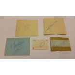 POP MUSIC, signed album pages, inc. Cilla Black, Adam Faith, Billy J Kramer, Chubby Checker, Freddie