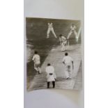 CRICKET, press photo, England v Australia 1964, showing Redpath b Trueman, being his 298th test