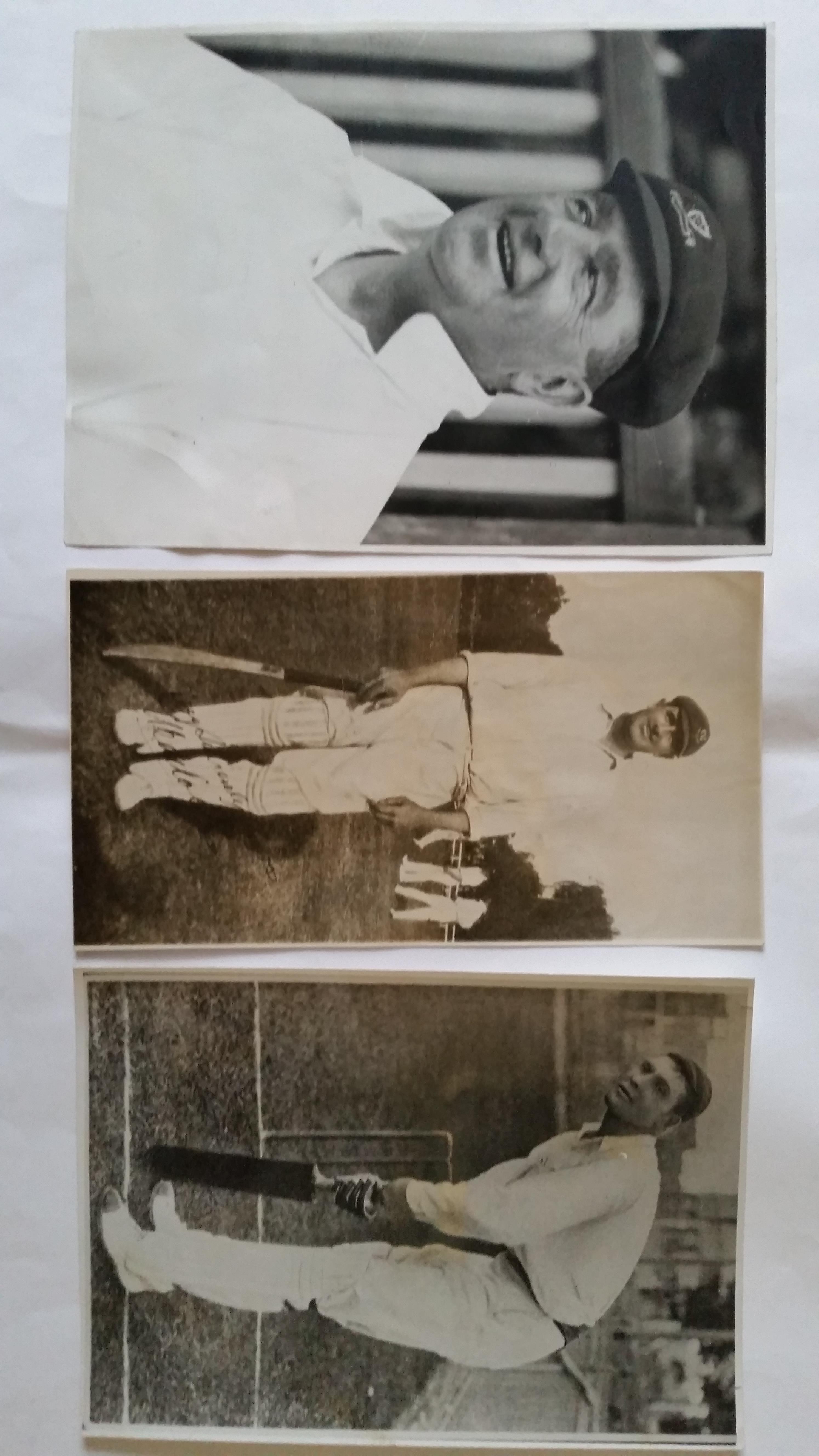 CRICKET, press photos, early Australians, showing C.J. Eady batting pose, Noble x2, Spofforth x2 - Image 3 of 4