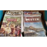 MOTORING, magazines, The Austin, 1950s & 1960s, some with annotation to cover, some tears to edges