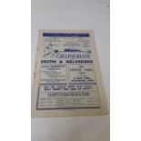 FOOTBALL, programme, Gillingham v Erith & Belvedere, 18th Feb 1950, lacking staples, G