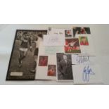 FOOTBALL, Manchester United signed selection, inc. newspaper photos, white cards etc., inc. Best,