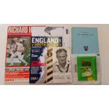 CRICKET, selection, inc. England v South Africa 2017 (programme, ticket, partially printed scorecard