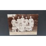 CRICKET, original team photo, Cambridge University, 1883, 9.5 x 7, names to lower border, corner-