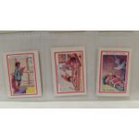 THOMSON, Punishment Cards, complete, miniature, with rare cards, trimmed to red border (4), FR to