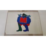 POP MUSIC, The Beatles, colour cel of a Blue Meanie, from Yellow Submarine, 11.5 x 8.25, VG