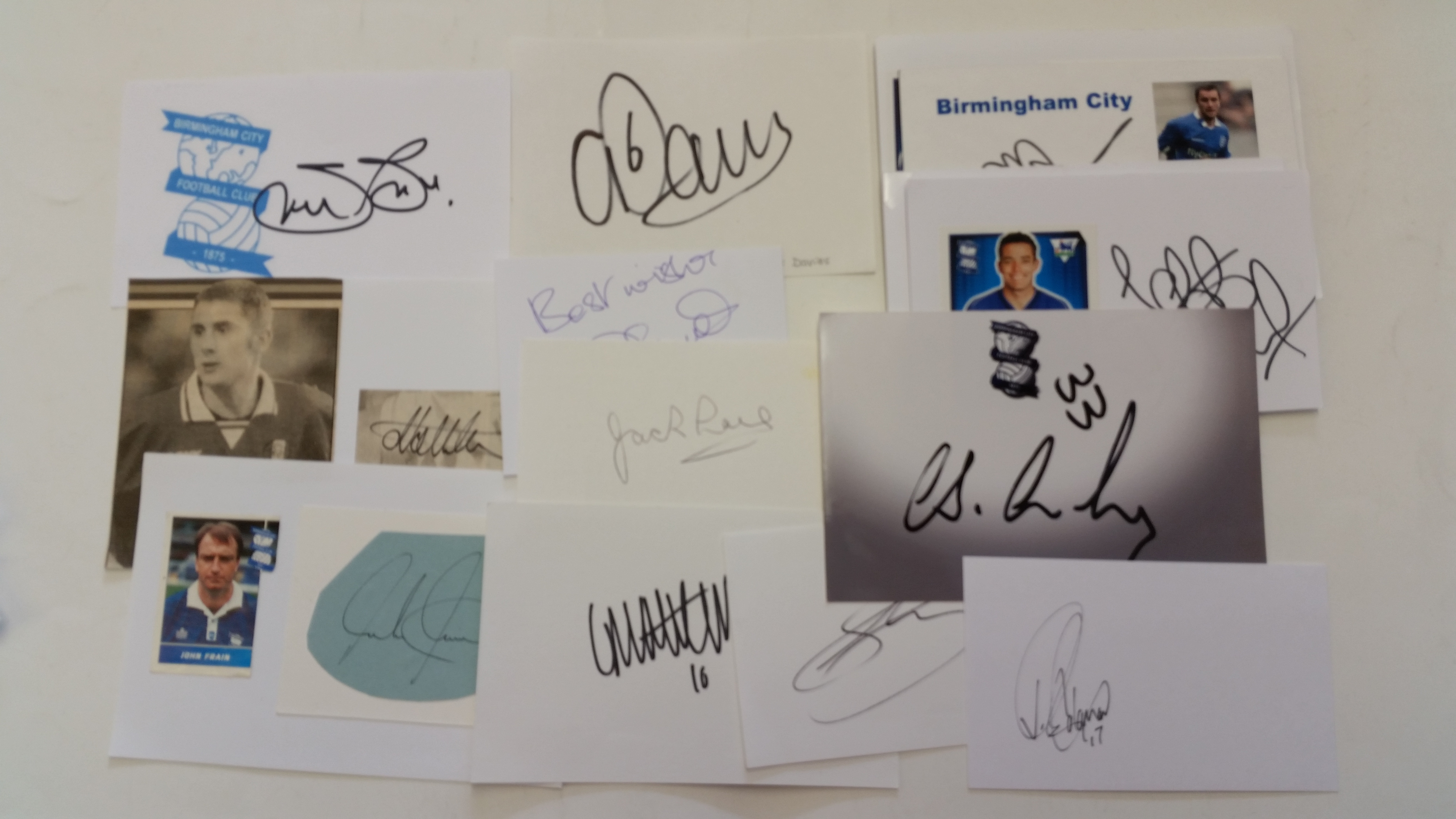 FOOTBALL, Birmingham City, signed selection, inc. white cards, photos, pieces (laid down to cards) - Image 2 of 2