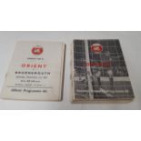 FOOTBALL, Leyton Orient home programmes 1969/70 promotional season, inc. league (21/23), missing