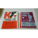 FOOTBALL, non-league programmes, 1970s onwards, inc. Grantham, Kettering, Tooting & Mitchum,