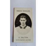 TADDY, Prominent Footballers, Dalton (Manchester United), Grapnell back, with footnote, VG