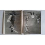 CRICKET, press photos, Australia in England 1956, showing teams photos of both, Grace Gates at