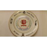 CRICKET, ceramic plates, inc. County Champions, Essex (5), 1979, 1983 & 1985-1987; Nottinghamshire