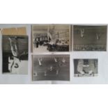 CRICKET, press photos, England (MCC) in Australia 1946/7, showing Bradman batting in nets at