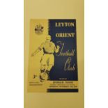 FOOTBALL, programme, Leyton Orient v Ipswich Town, 25th Nov 1950, FAC, EX
