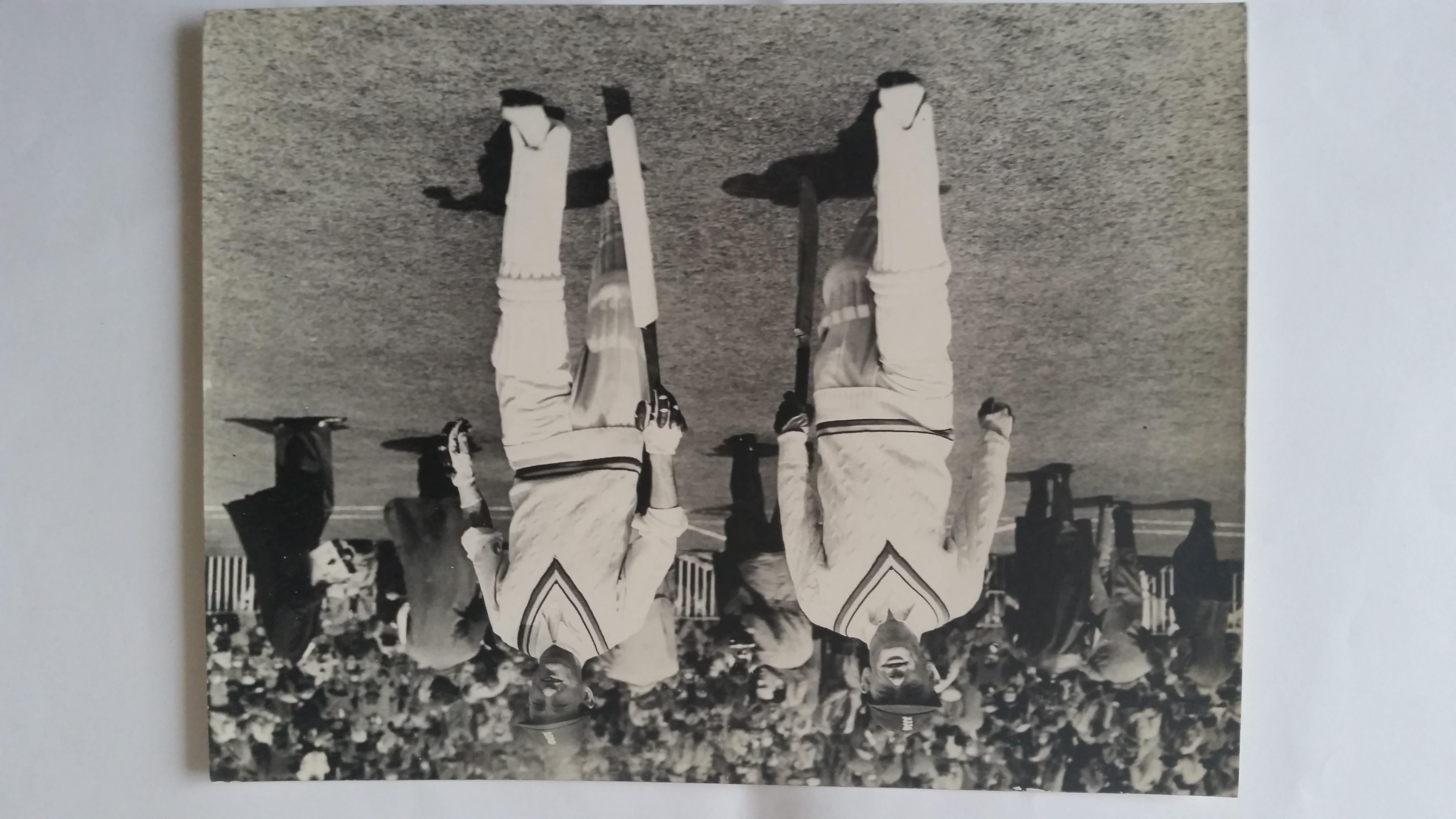 CRICKET, press photos, England v Australia 1948, showing Miller batting in practise laid down to - Image 3 of 14