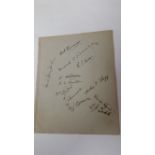 CRICKET, signed album page, 12 signatures inc. Woolley, Ashdown, Bratton, Ames, Fagg, Edrich, Todd