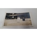 CRICKET, original photograph (4.5 x 2.75), Arthur Fagg & Charlie Barnett striding out to open the