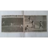 CRICKET, press photos, Australia v England, 1954/5, showing Harvey batting, Harvey c Evans b