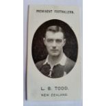 TADDY, Prominent Footballers (rugby), Todd (New Zealand), Imperial back, EX