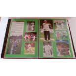 CRICKET, signed selection, inc. player profiles, pages removed from magazines, newspaper cuttings,