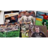 FOOTBALL, signed photos, magazine photos etc., inc. David Jones, James Chester, David Batty,