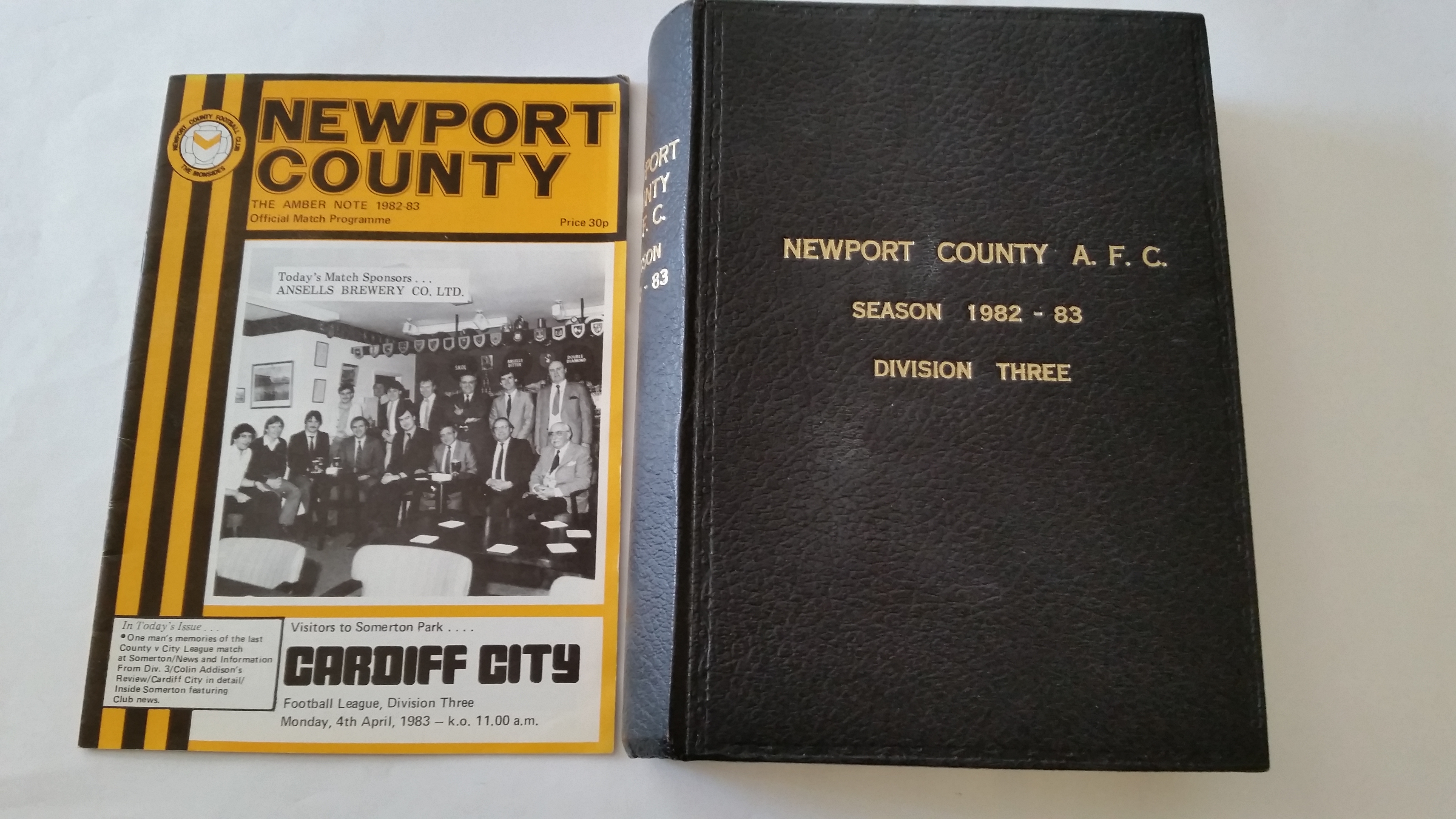 FOOTBALL, Newport County selection, inc. 1982/3 home programmes, 32 issues in bound volume, v - Image 2 of 6