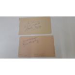 TELEVISION, George & Mildred, signed album pages by Yootha Joyce & Brian Murphy, 6.25 x 3.75, VG, 2