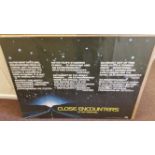 CINEMA, poster, Close Encounters of a Third Kind, with press quotes, 40 x 30, EX