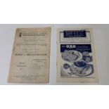 FOOTBALL, Huddersfield Town programmes, inc. v Middlesbrough 1946/7; at Manchester City 1947/8,