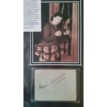 AUTOGRAPHS, stage actresses and entertainers, signed cards and album pages, together with photo,