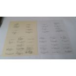 RUGBY UNION, signed blank fold-over cards, 1995, Wales (17 signatures) v France, inc. Clement,