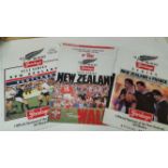 RUGBY UNION, New Zealand home programmes, v Wales 1988, France 1989 & Scotland 1990, VG to EX, 3